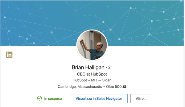 come inviare un messaggio ad un contato di secondo grado di linkedin