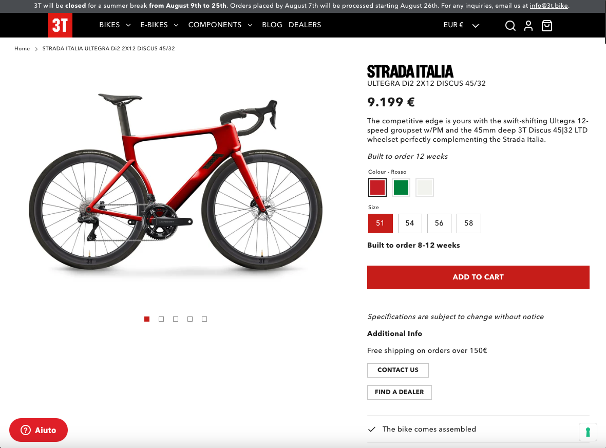 3tbike pagina prodotto
