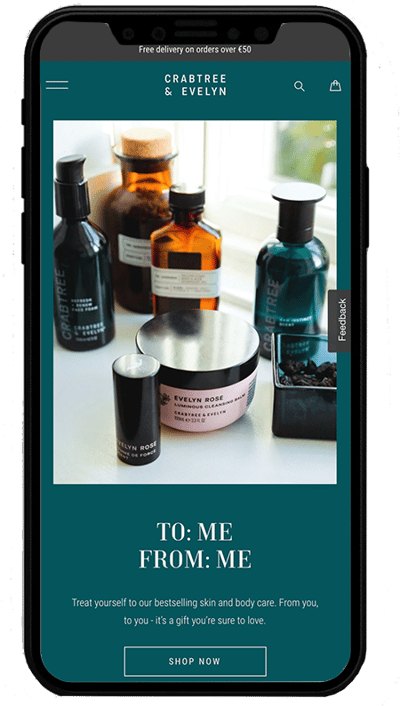 Crabtree&Evelyn - realizzato con Shopify Plus