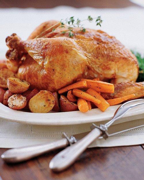 fotografare il cibo pollo arrosto