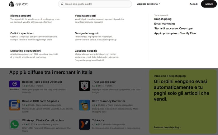 Shopfiy app store
