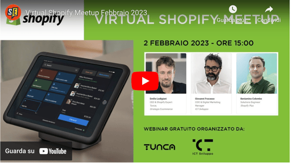 Shopify Meetup Febbraio 2023 | By ICT Sviluppo & Tunca