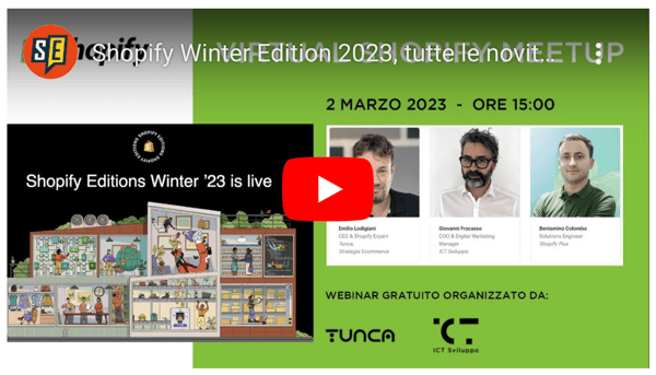 Shopify Meetup Marzo 2023 | By ICT Sviluppo & Tunca