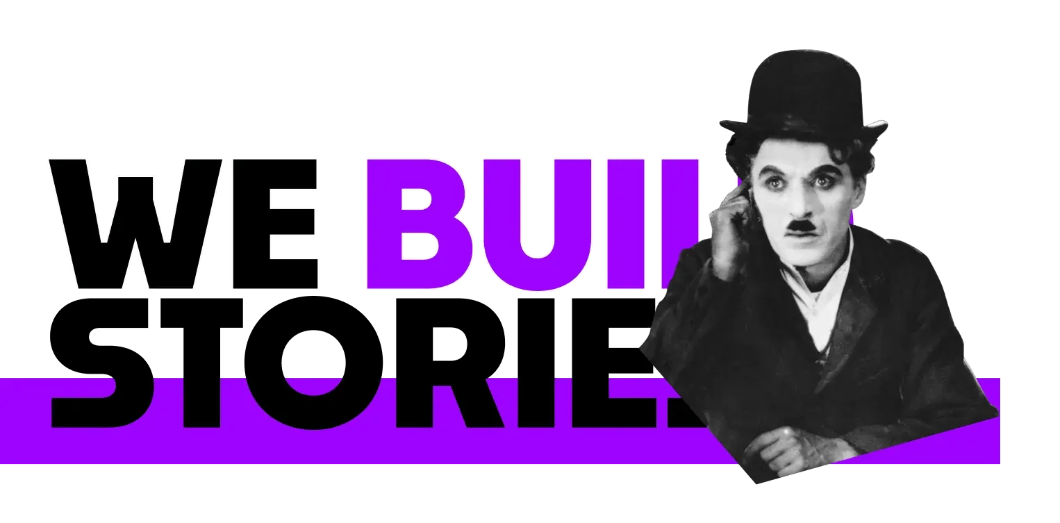 Charlie Chaplin con espressione pensierosa
