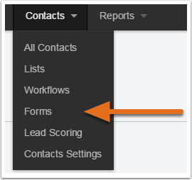 Form navigation Hubspot