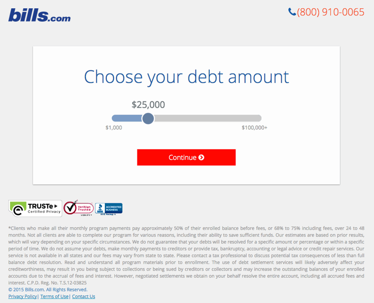 bills.com landing page esempio 1 bills.com landing page esempio 1
