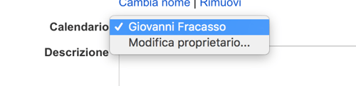 google calendar: cambiare proprietario