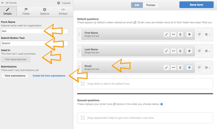 hubspot form creato 