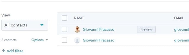 aggiornare stato contatti