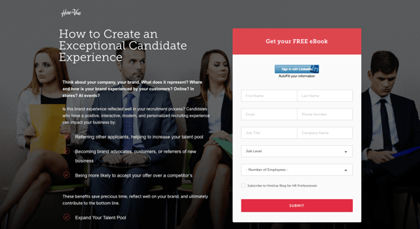 landing page personalizzata su annuncio Linkedin ADS