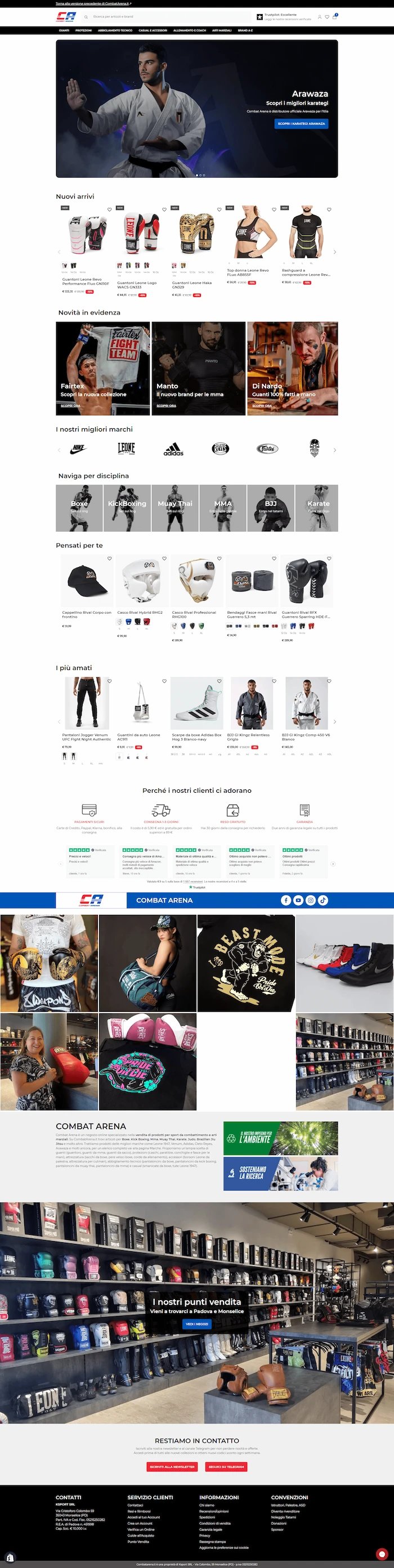home page combatarena Ksport