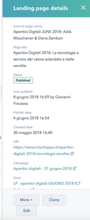 [realizzazione sito hubspot] cos: info dettaglio