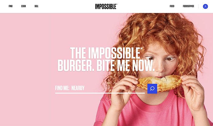 impossiblefood realizzato con shopify plus