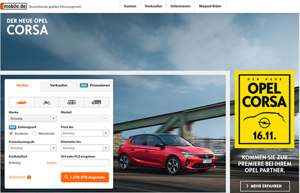 marketplace europei mobile.de