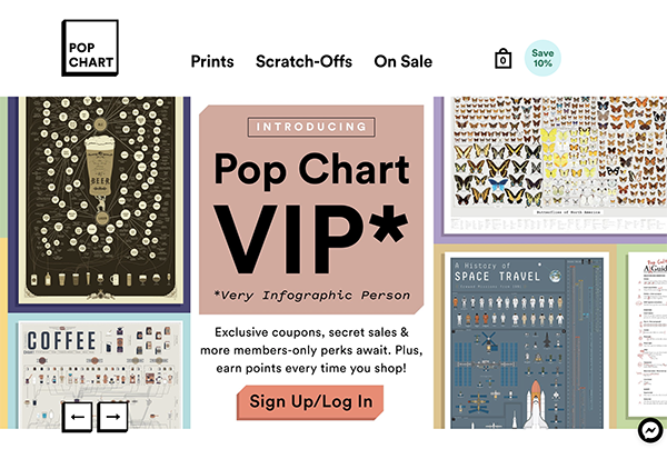 migliori ecommerce shopify 08: Pop Chart Lab