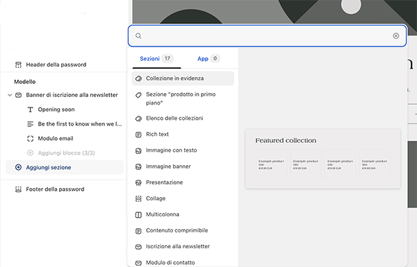 pannello di controllo shopify ridisegnato