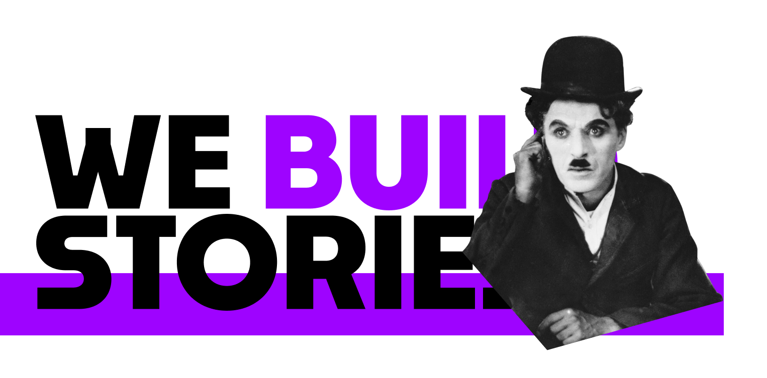 Charlie Chaplin con espressione pensierosa