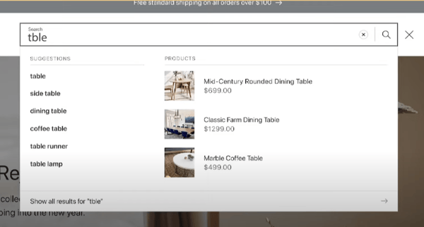 shopify brra della ricerca