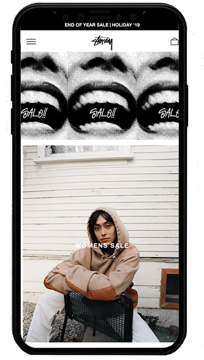 stussy mobile - e-commerce shopify plus