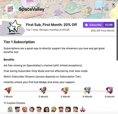 twitch abbonamento copy