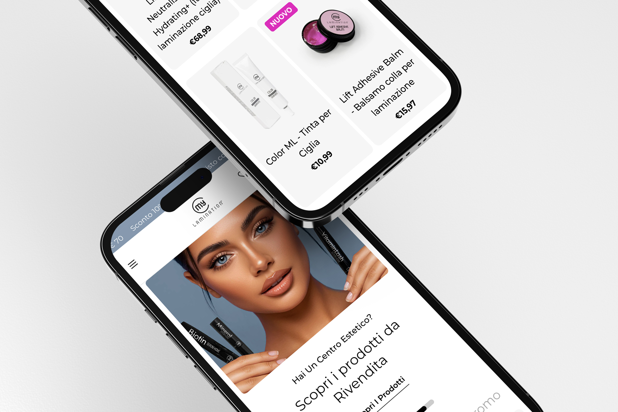 iphone inclinato mockup e-commerce