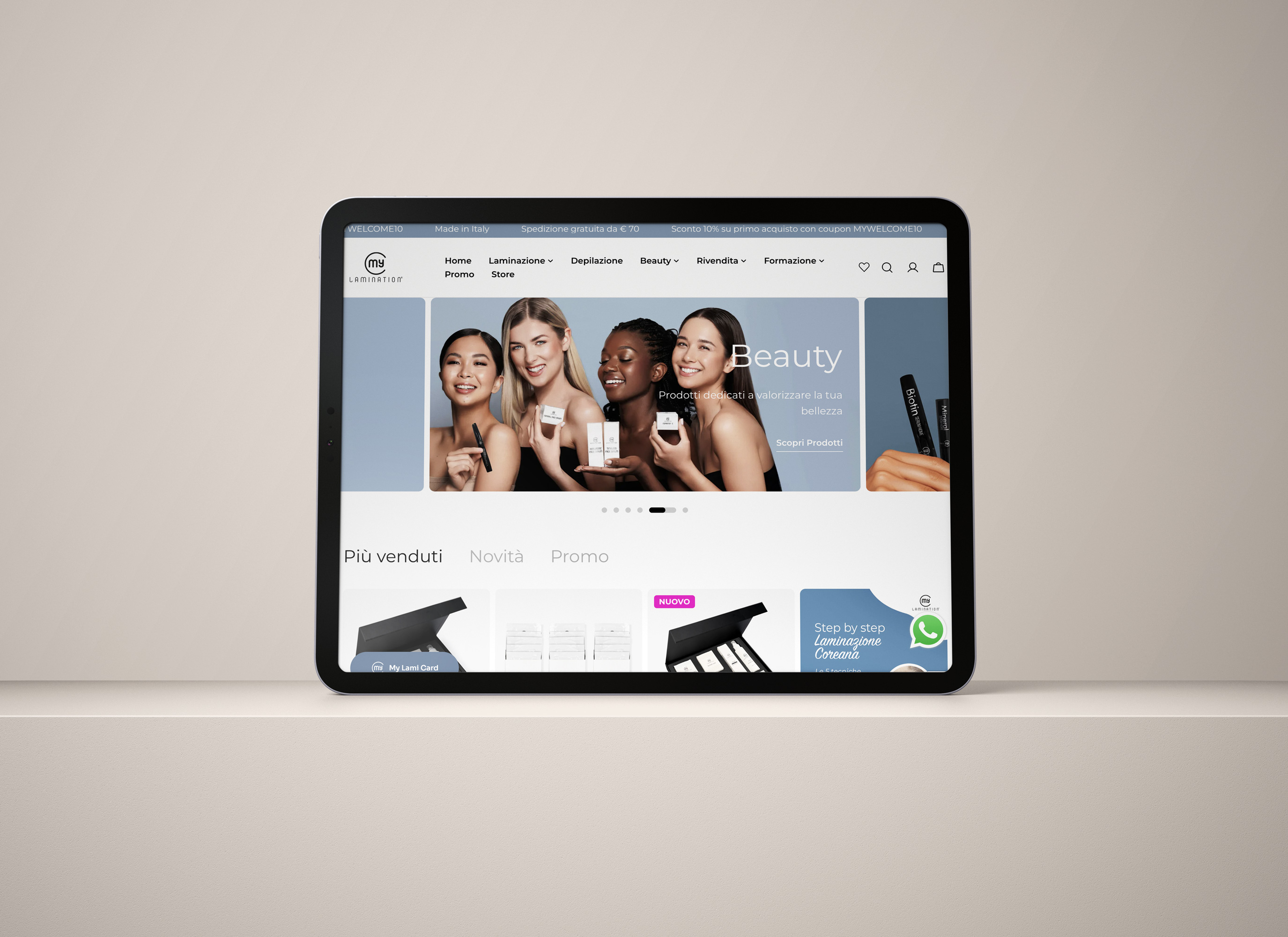 ipad device con e-commerce