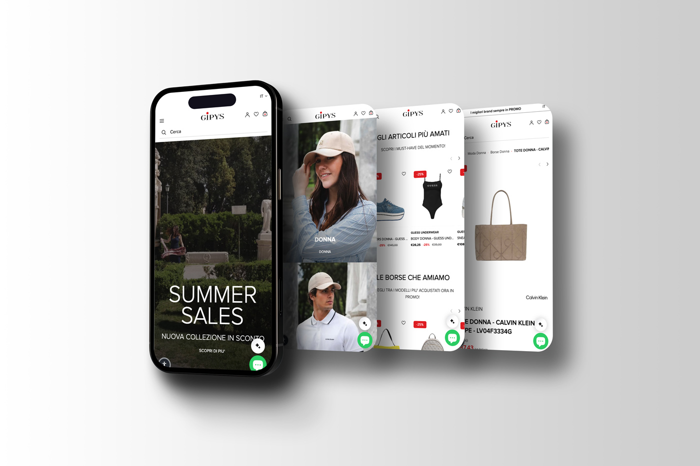 Mockup smartphone store ecommerce