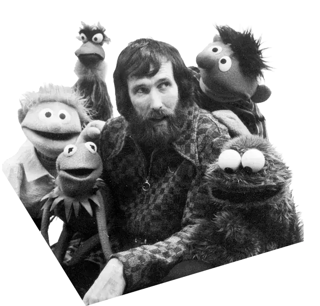 Ritratto di Jim Henson e i suoi Muppets