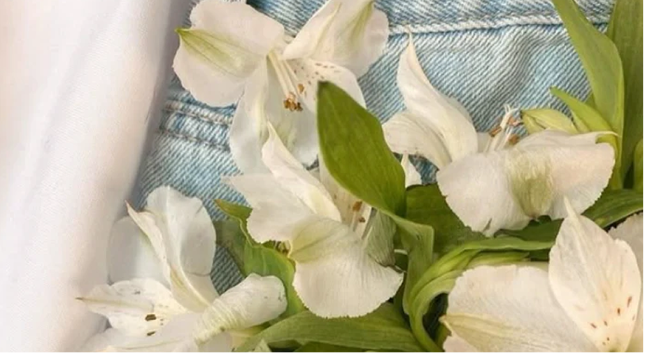 foto jeans e fiori