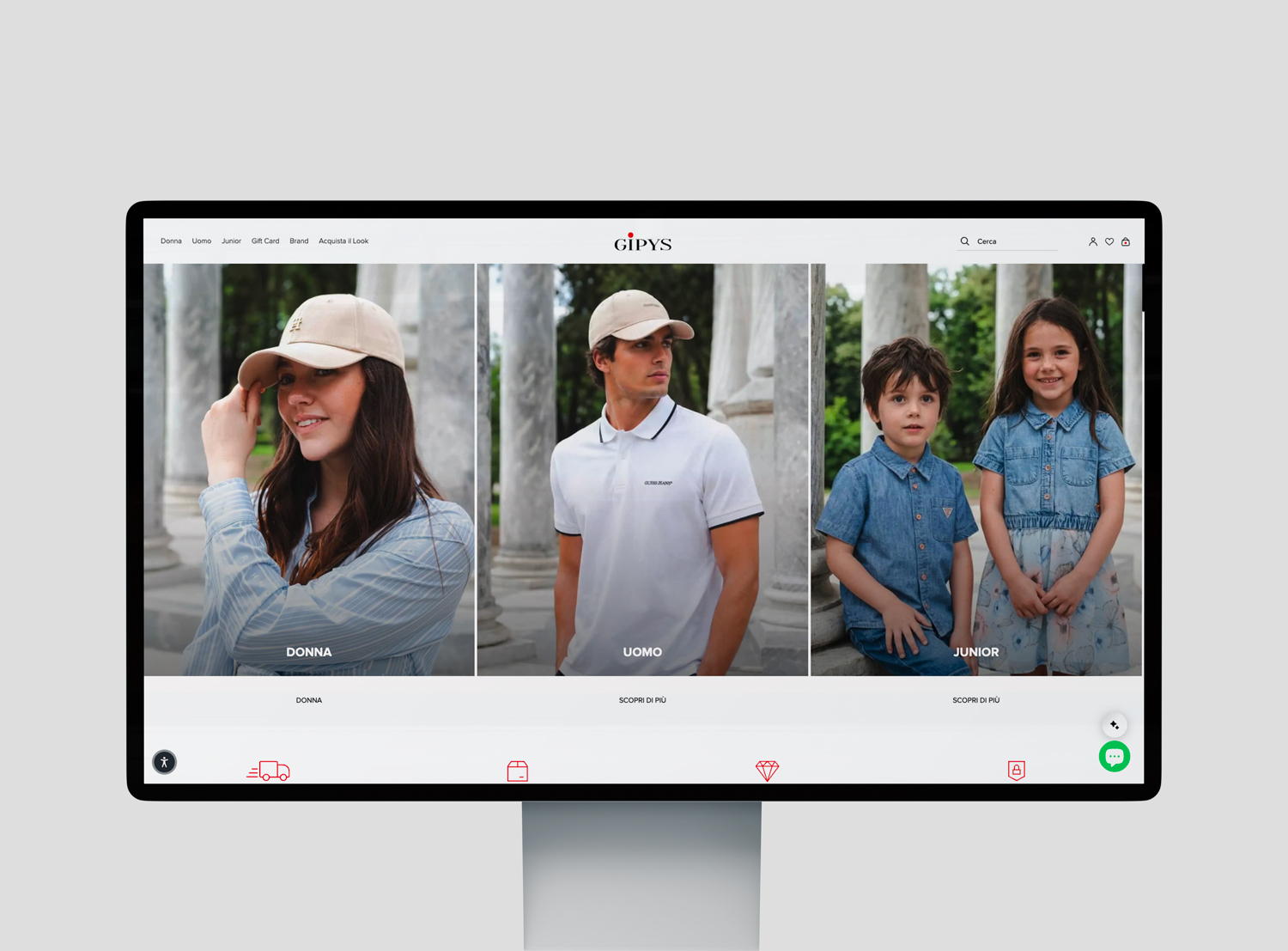Mockup imac ecommere moda