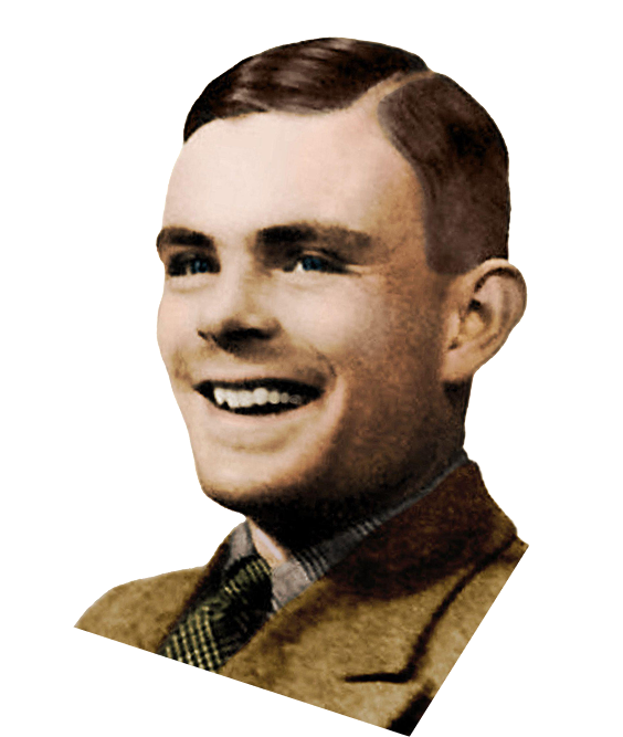 Ritratto di Alan Turing, pioniere dell'informatica
