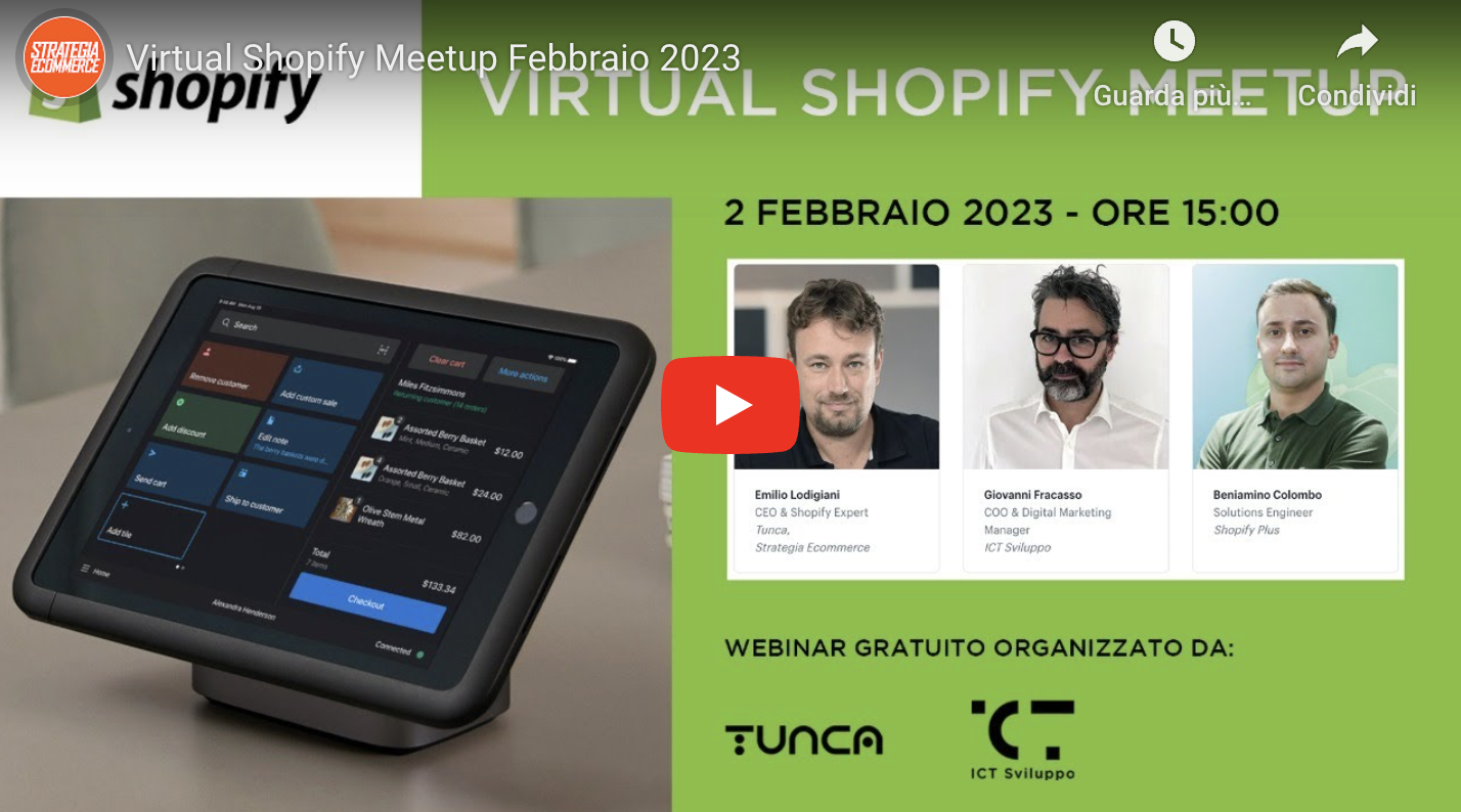 Shopify Meetup febbraio 2023 | By ICT Sviluppo & Tunca
