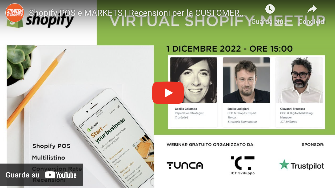 Shopify Meetup dicembre 2022 | By ICT Sviluppo & Tunca